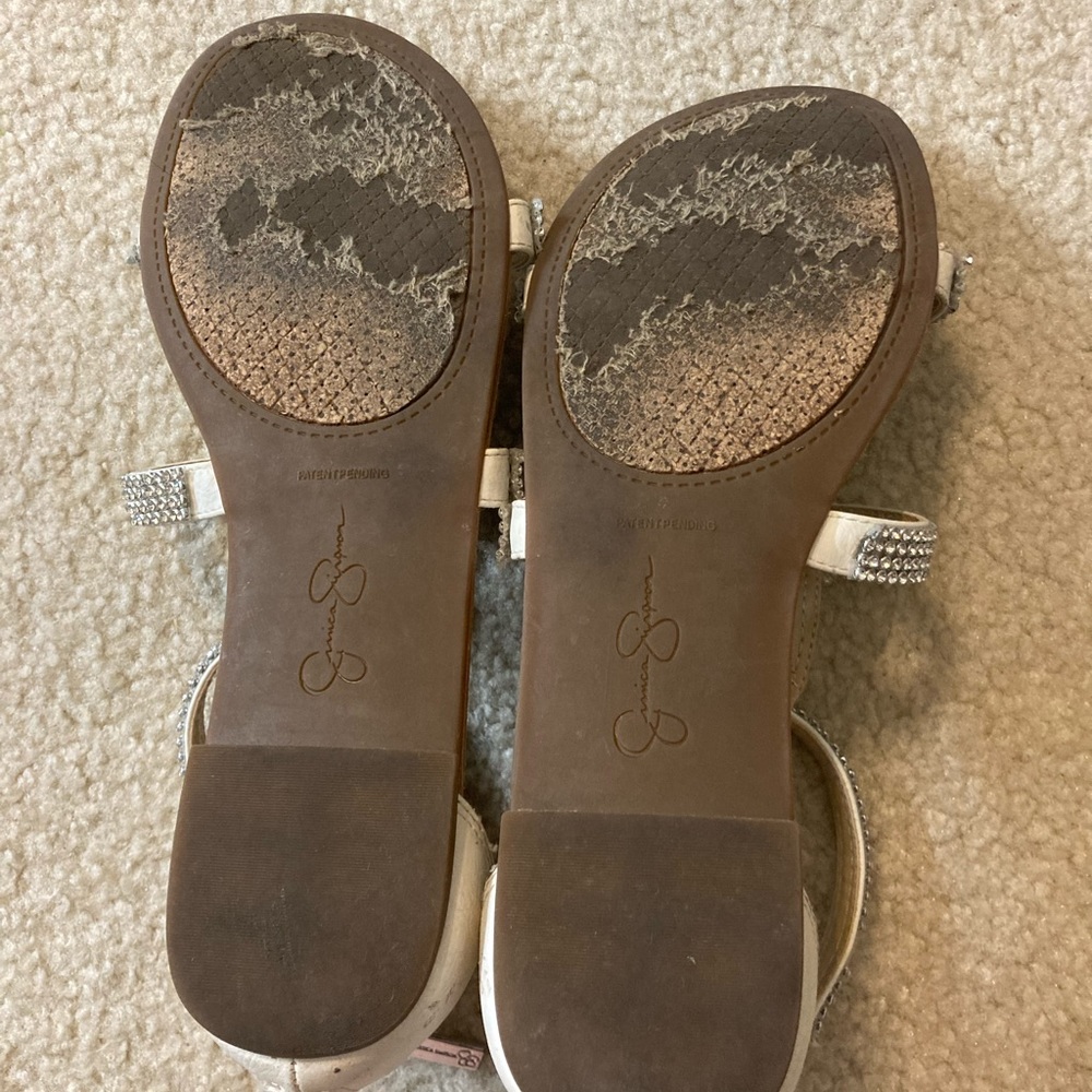 Jessica Simpson Sparkle Sandals Size 8 - Picture 5 of 6